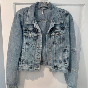 Free People "Rumors" Light Wash Denim Jacket